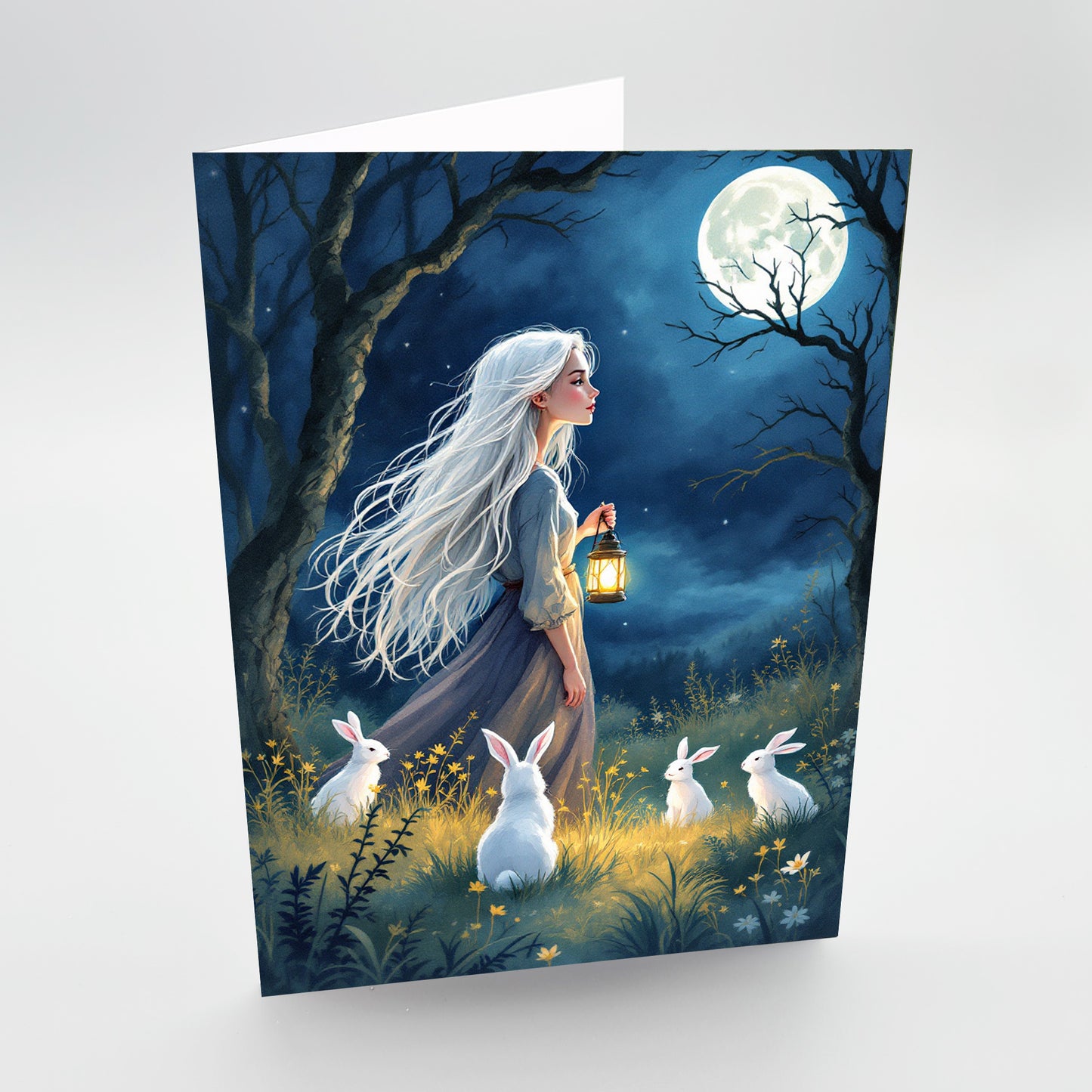 Midnight Bunnies Birthday Card