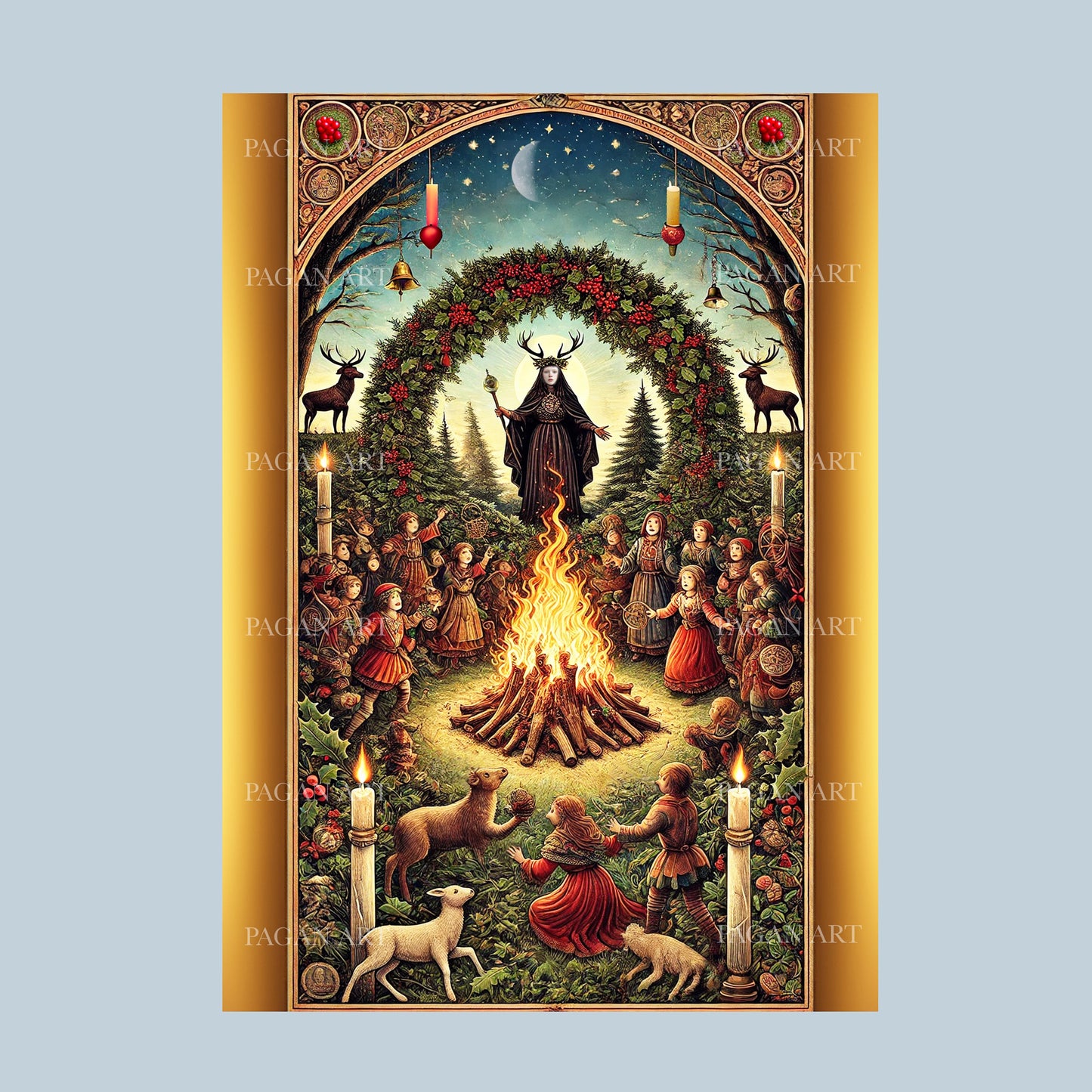 Hecate Yule Greetings Card, blank card