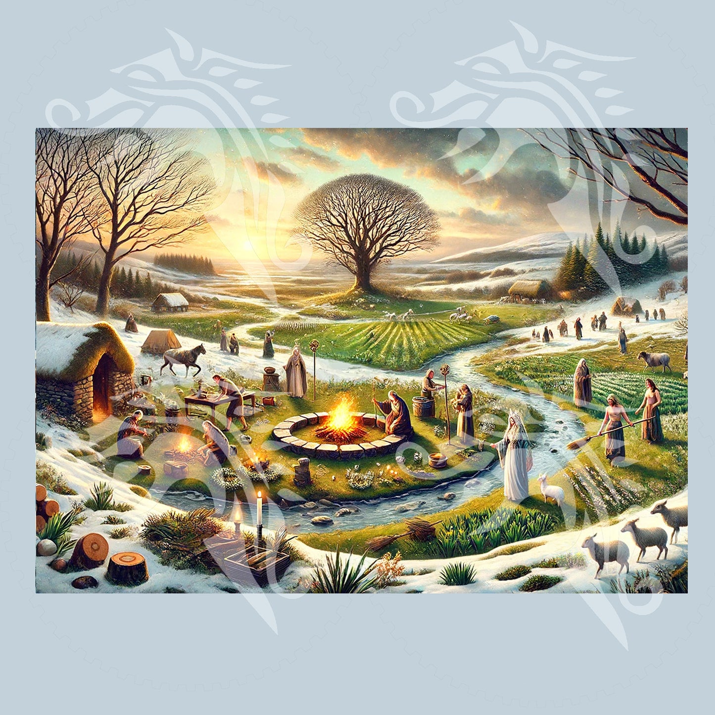 IMBOLC, Spring has Arrived, Greetings Card, Altar Card