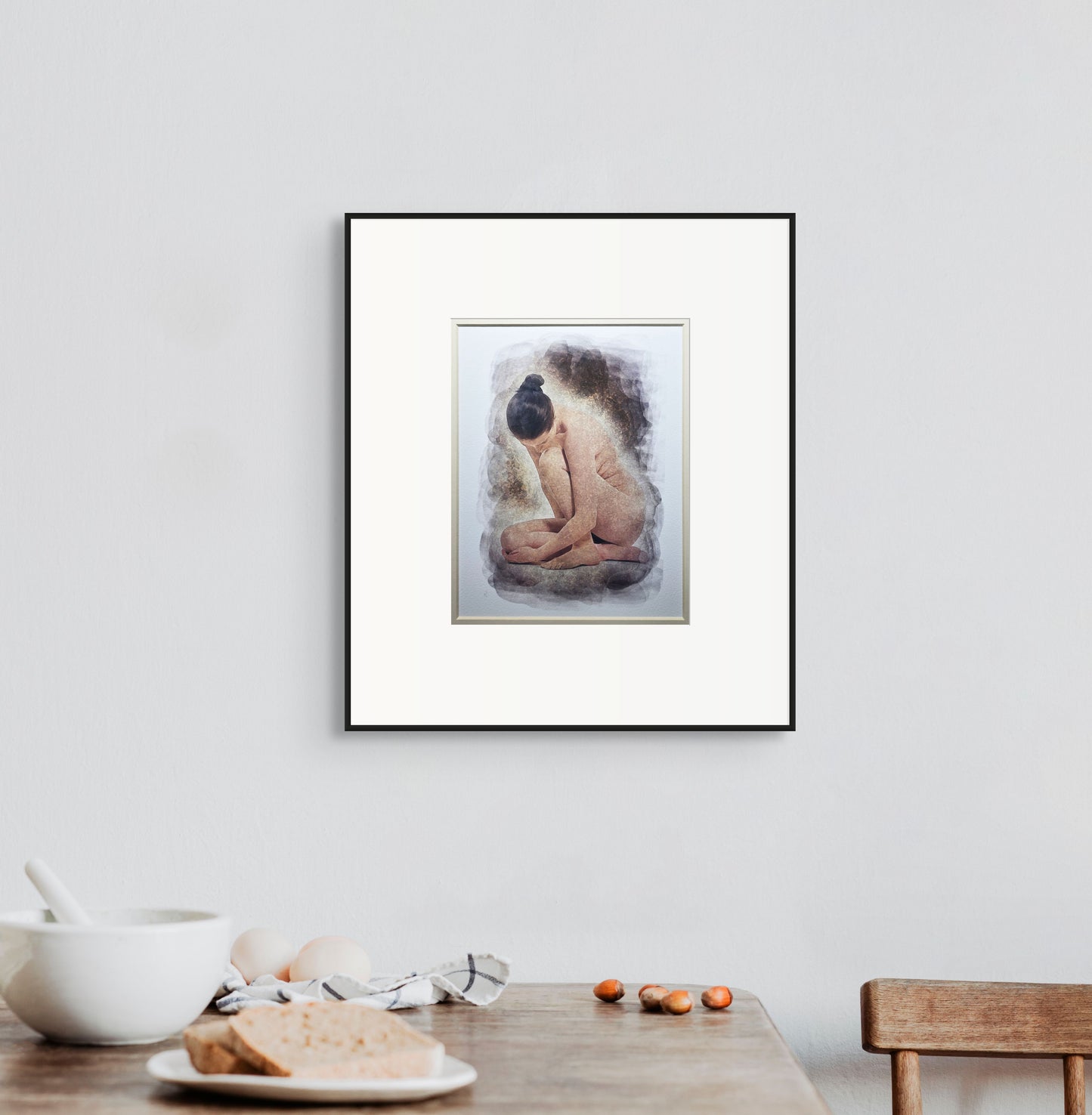 Jose Digital Watercolour Print with Mount