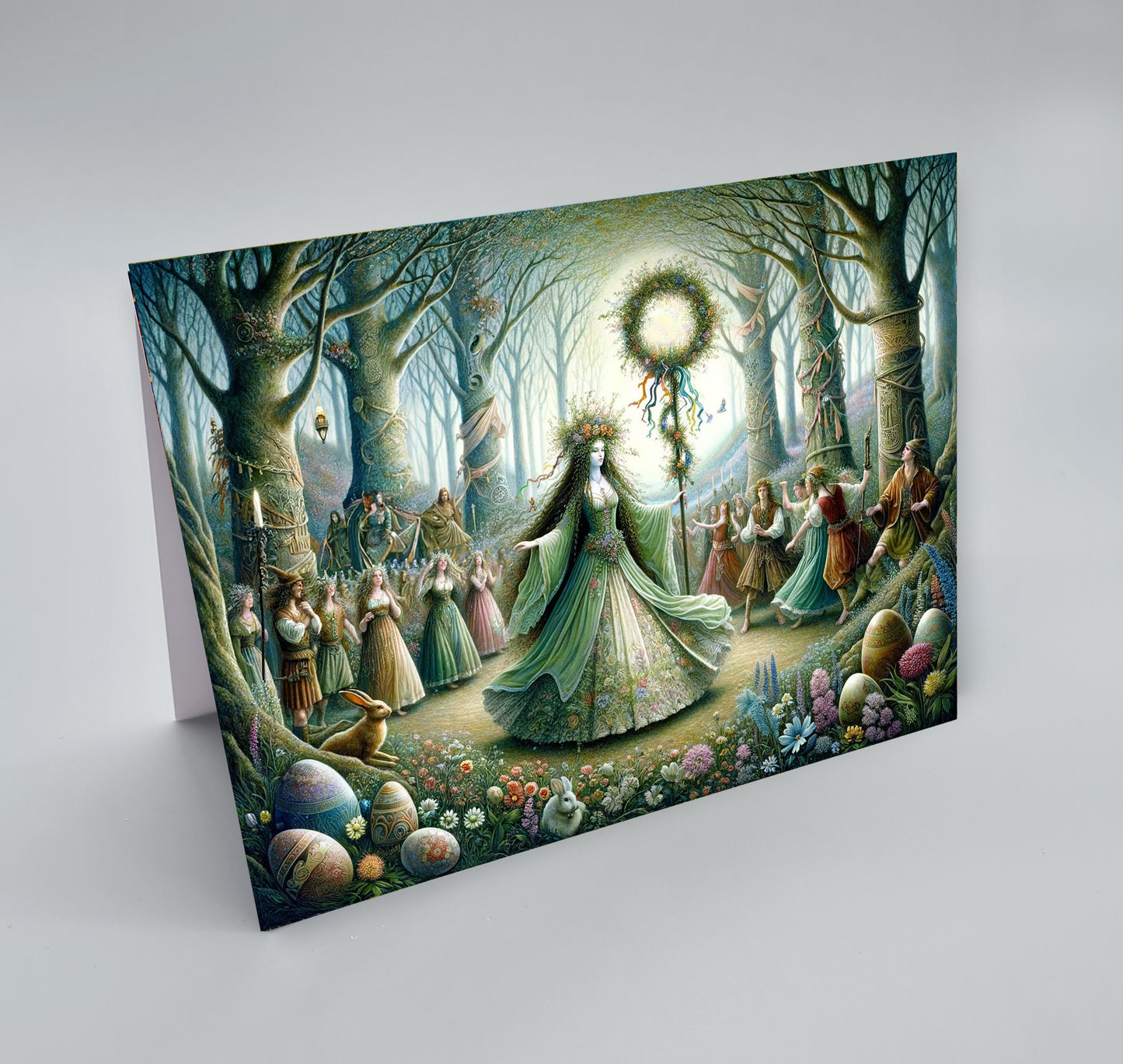 OSTARA, Spring Goddess, Easter, Blank Greetings Card