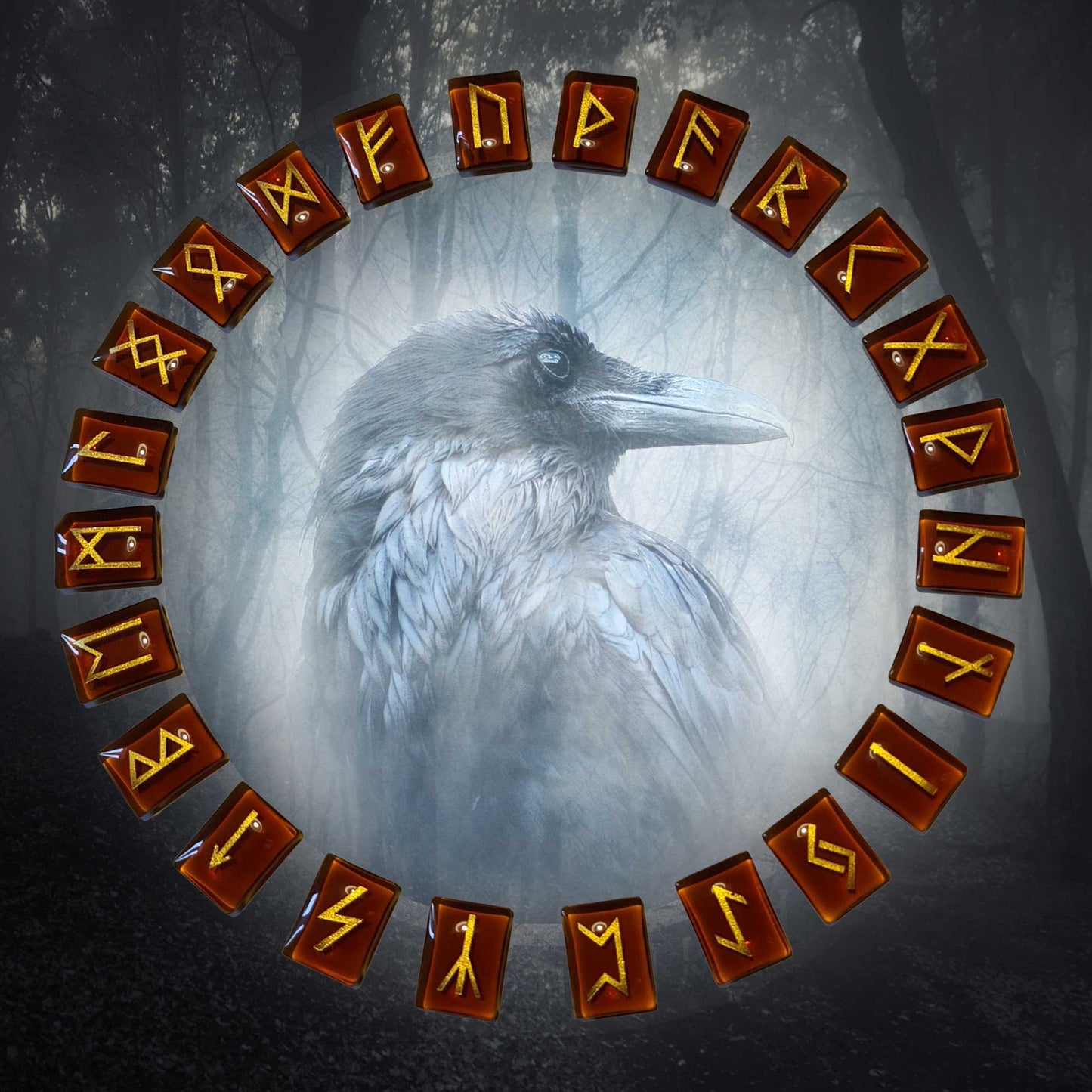 Rune Set – Elder Futhark – Carnelian