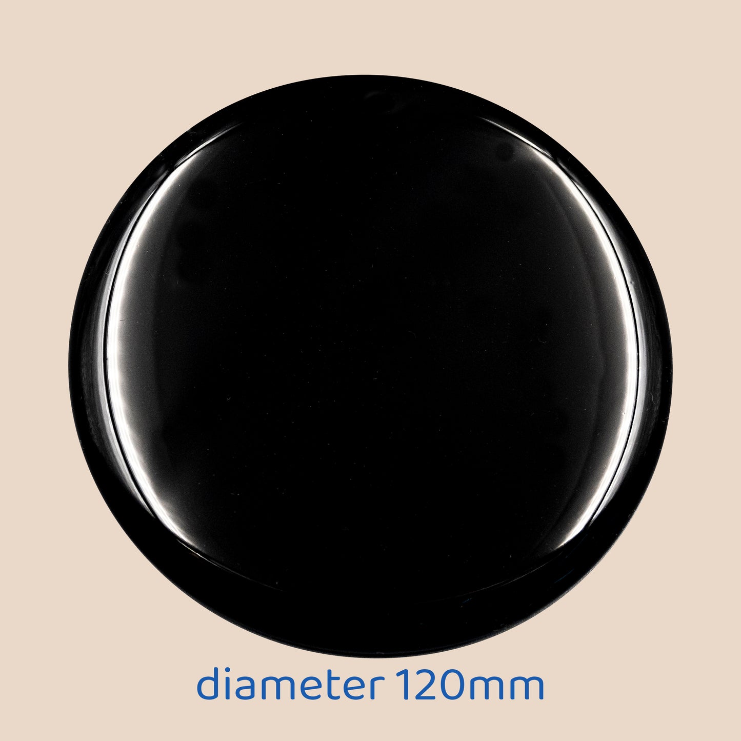 120mm Witches Mirror, divination mirror, dark mirror, black