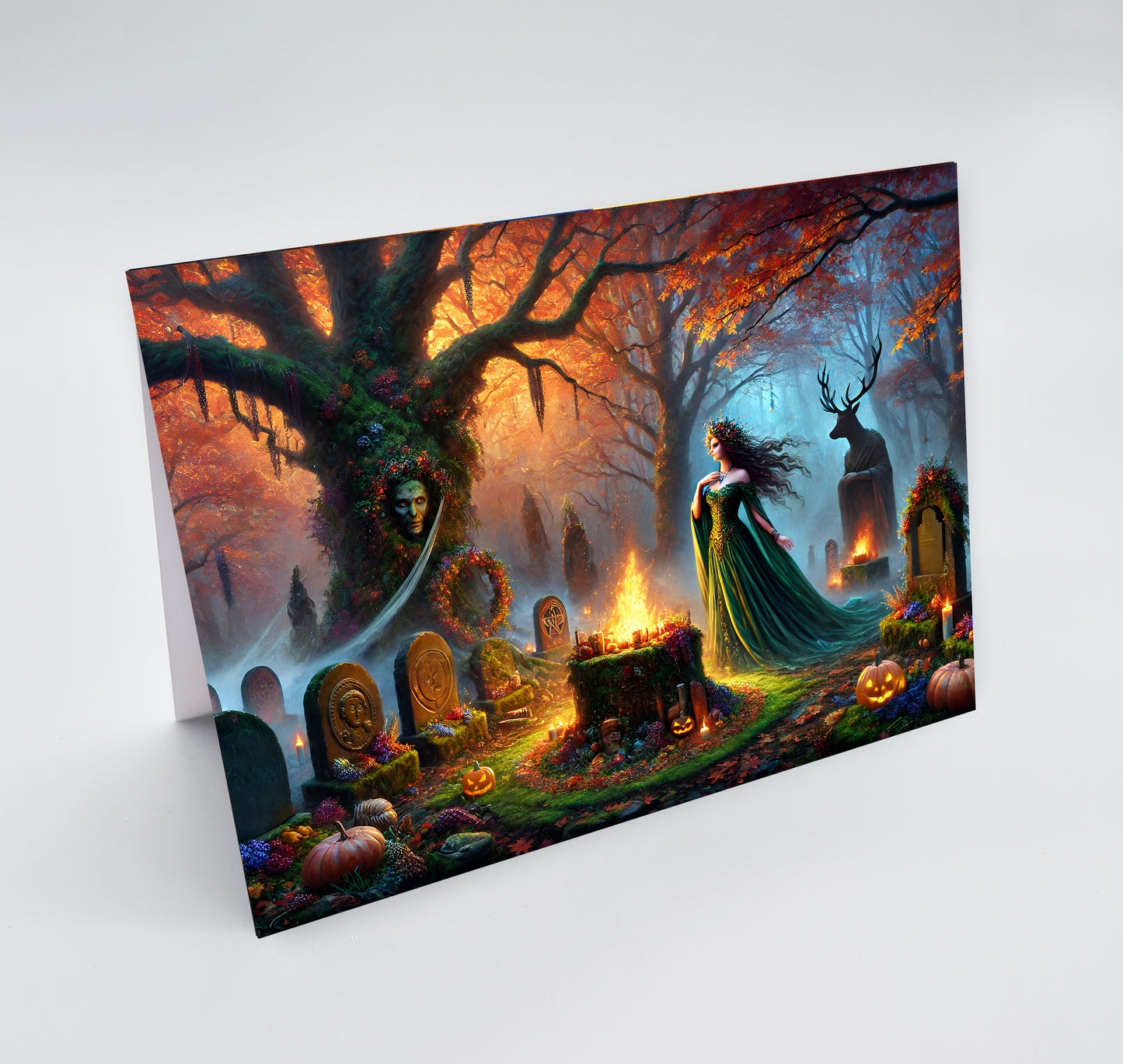 The Veil, Samhain, Halloween, All Hallows, Greetings card