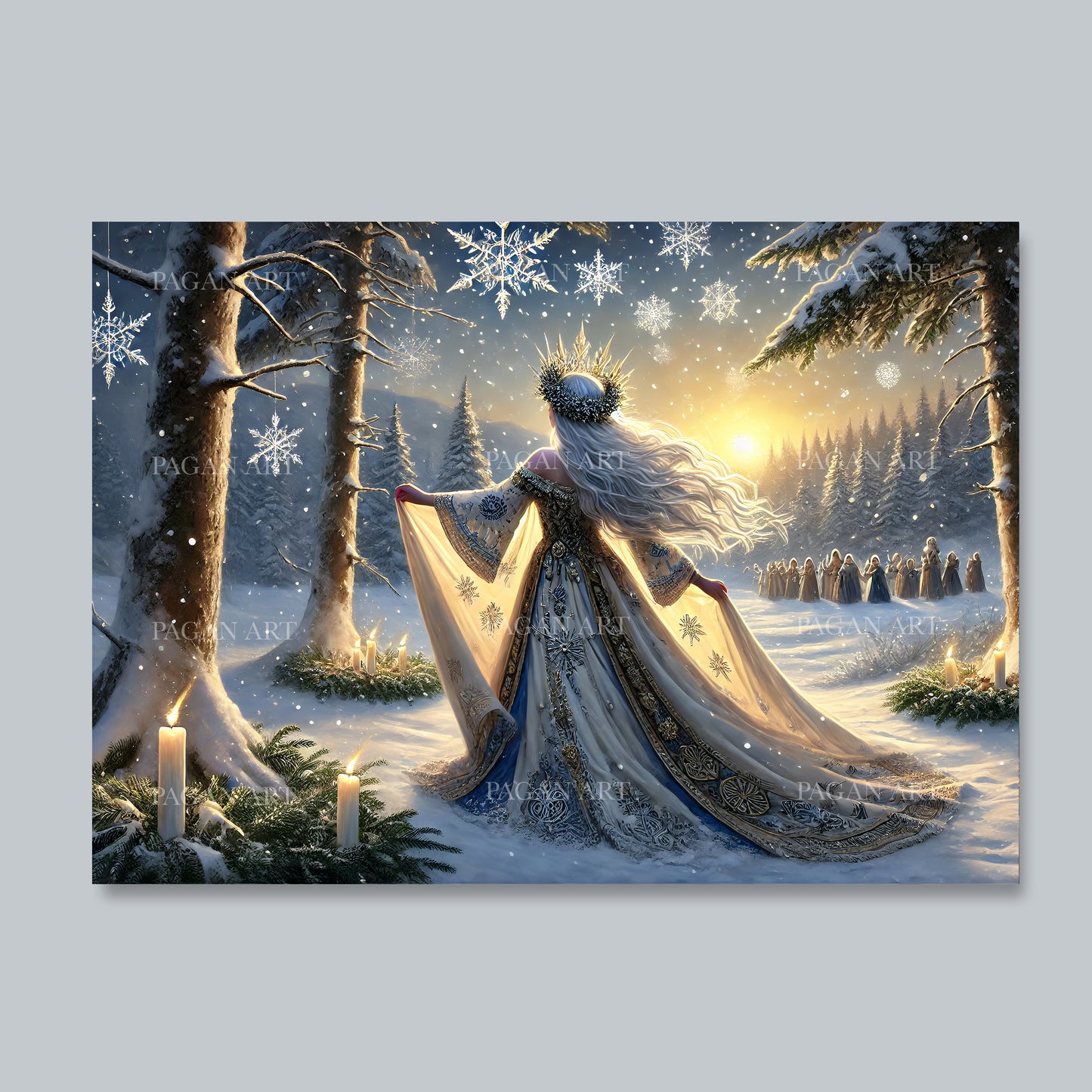 YULE, Winter Solstice, First Frost, Greetings Card, Altar Card