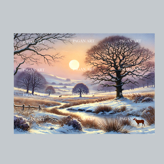 Yule Snow, Christmas Greetings Card