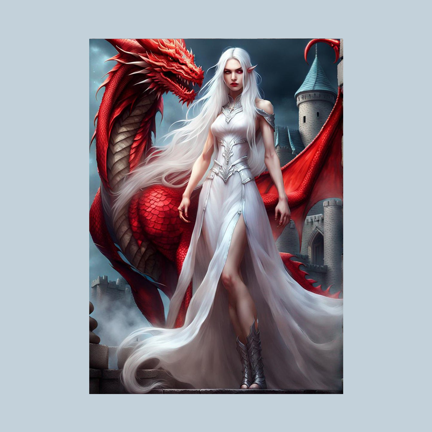 The Dragon Awakens Blank Greetings Card