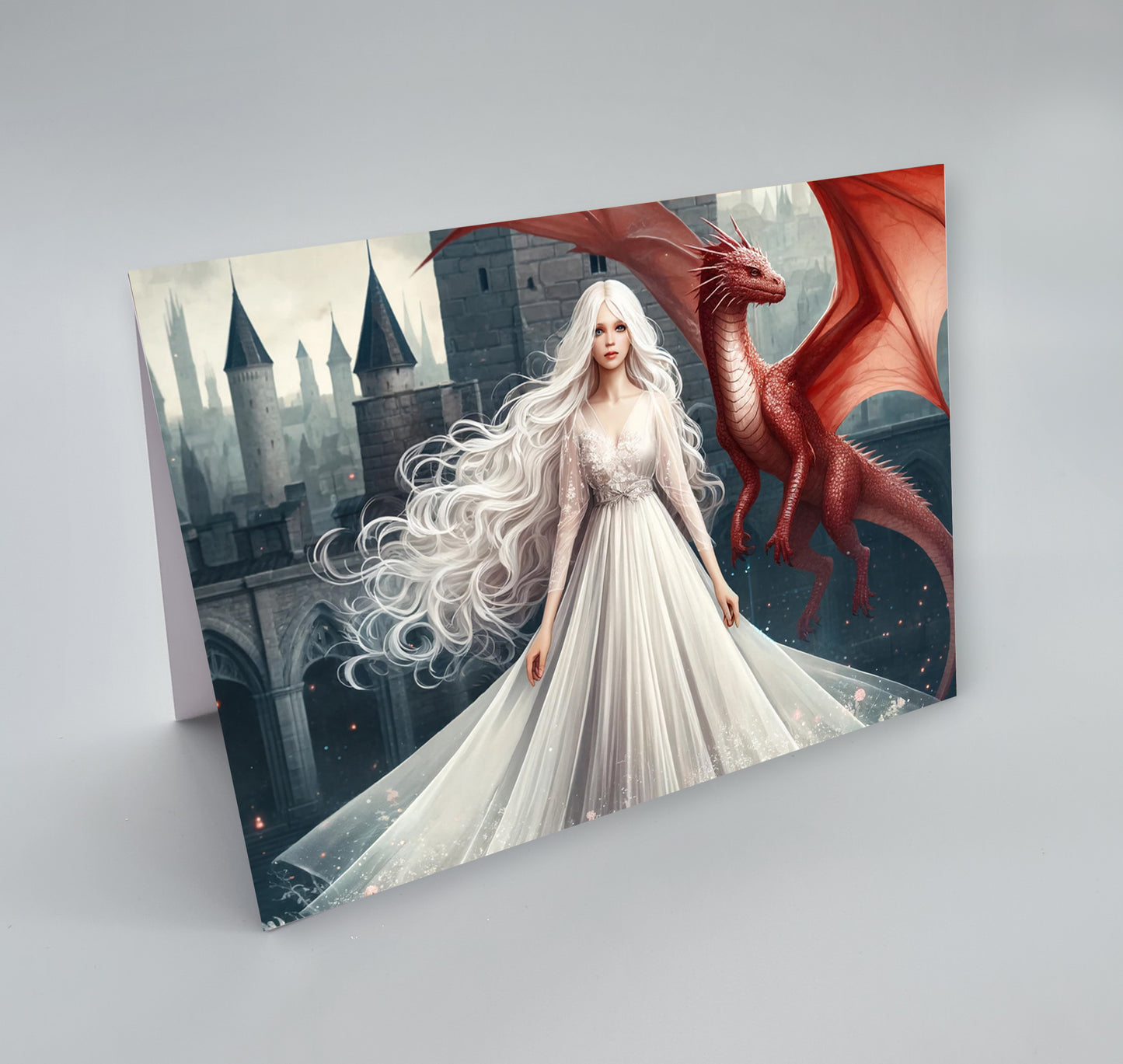 Dragon Princess Blank Greetings Card