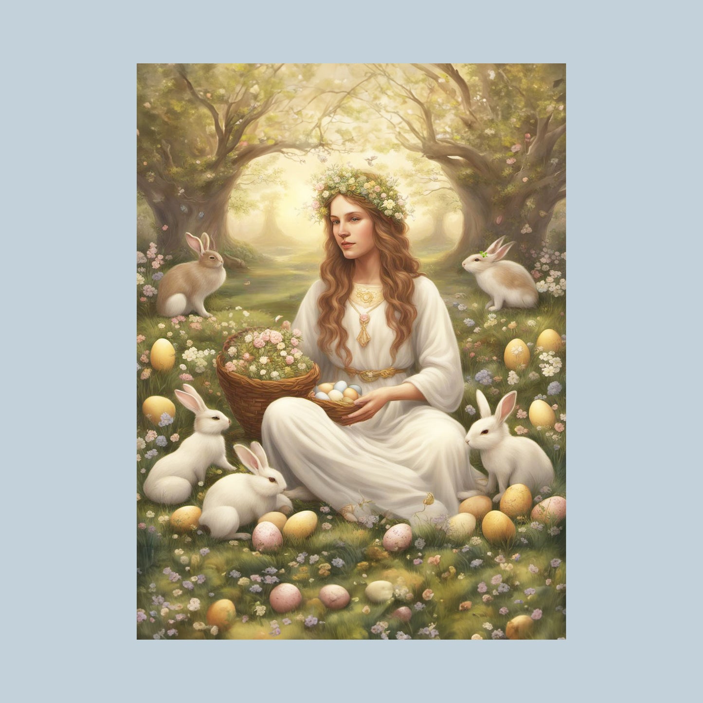 Ostara Goddess Greetings Card – Easter Card