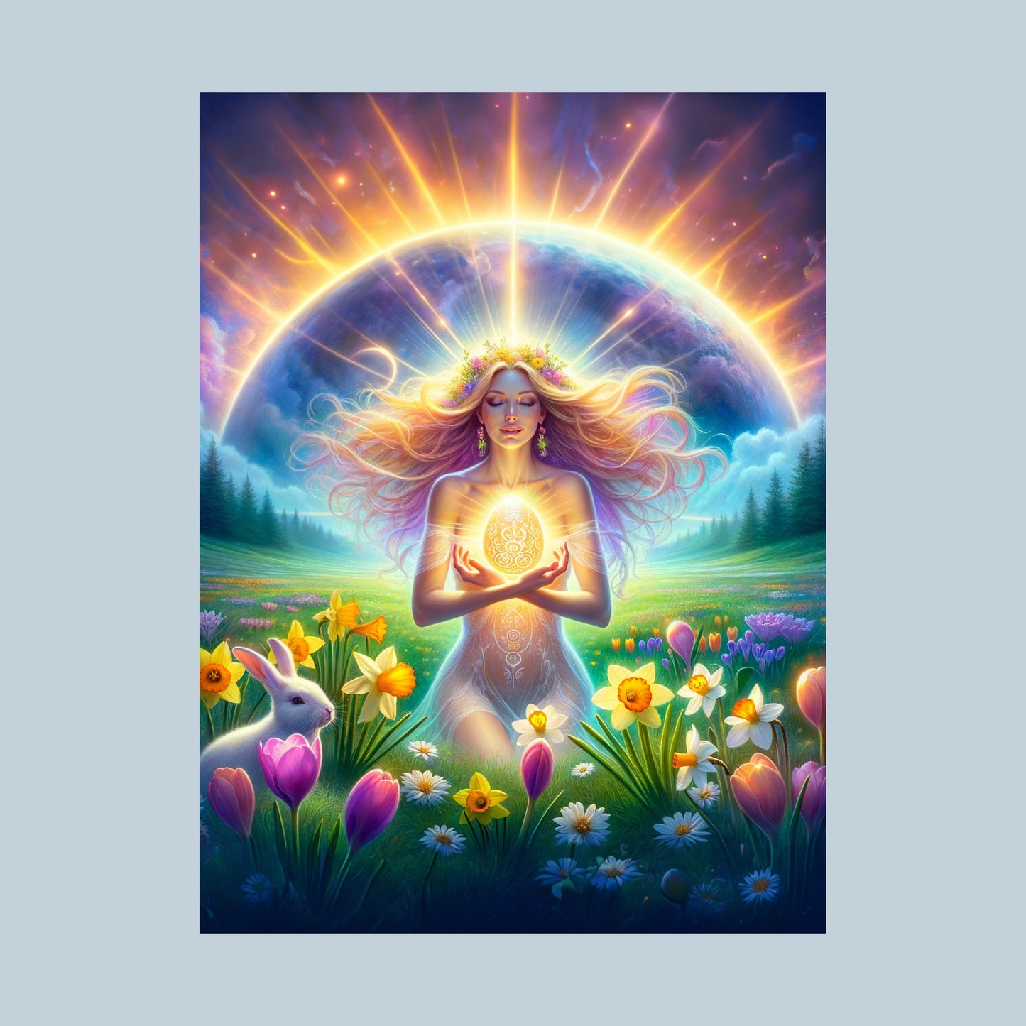 Ostara Goddess Eostre Greetings Card – Easter Card