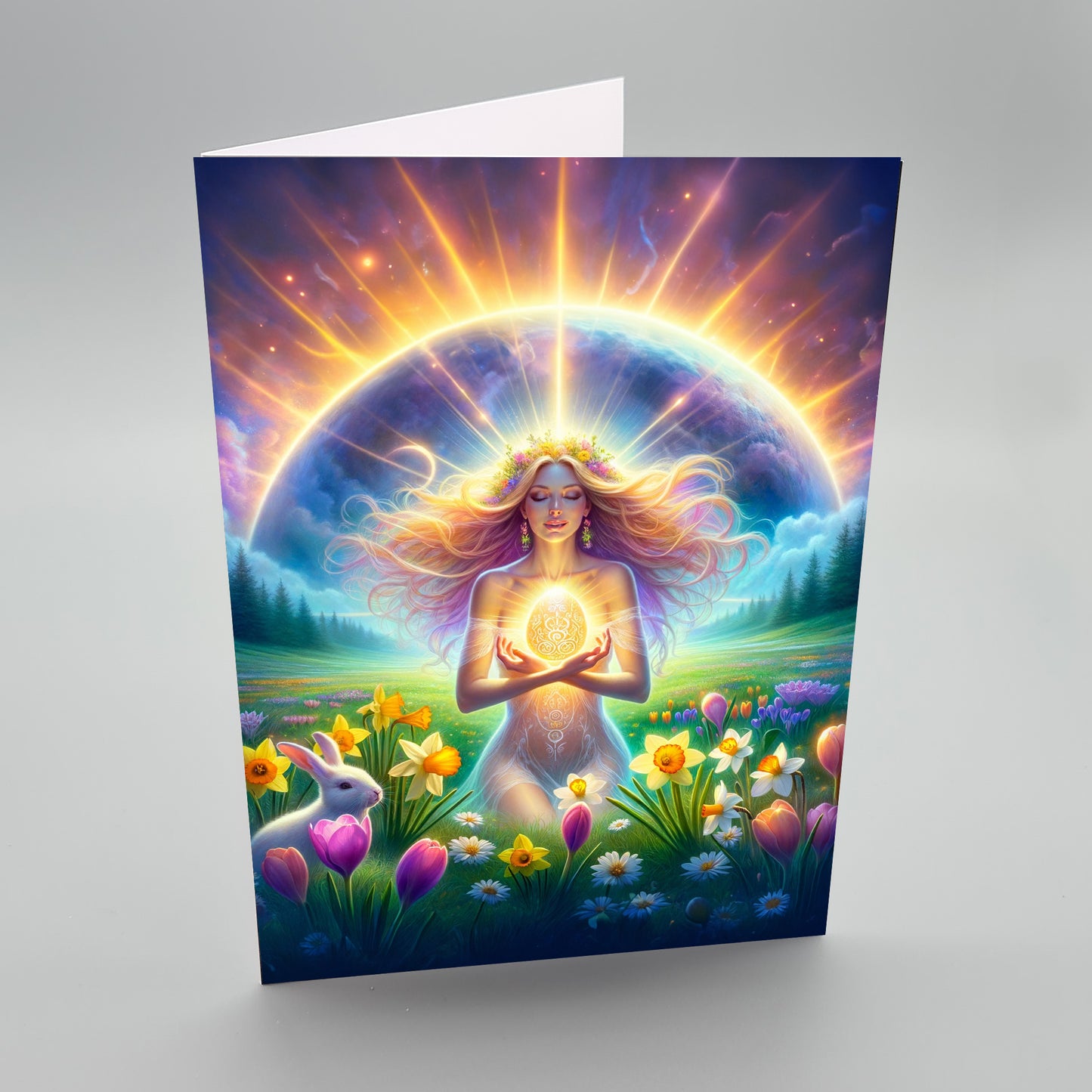 Ostara Goddess Eostre Greetings Card – Easter Card