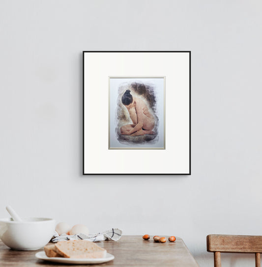 Jose Digital Watercolour Print with Mount