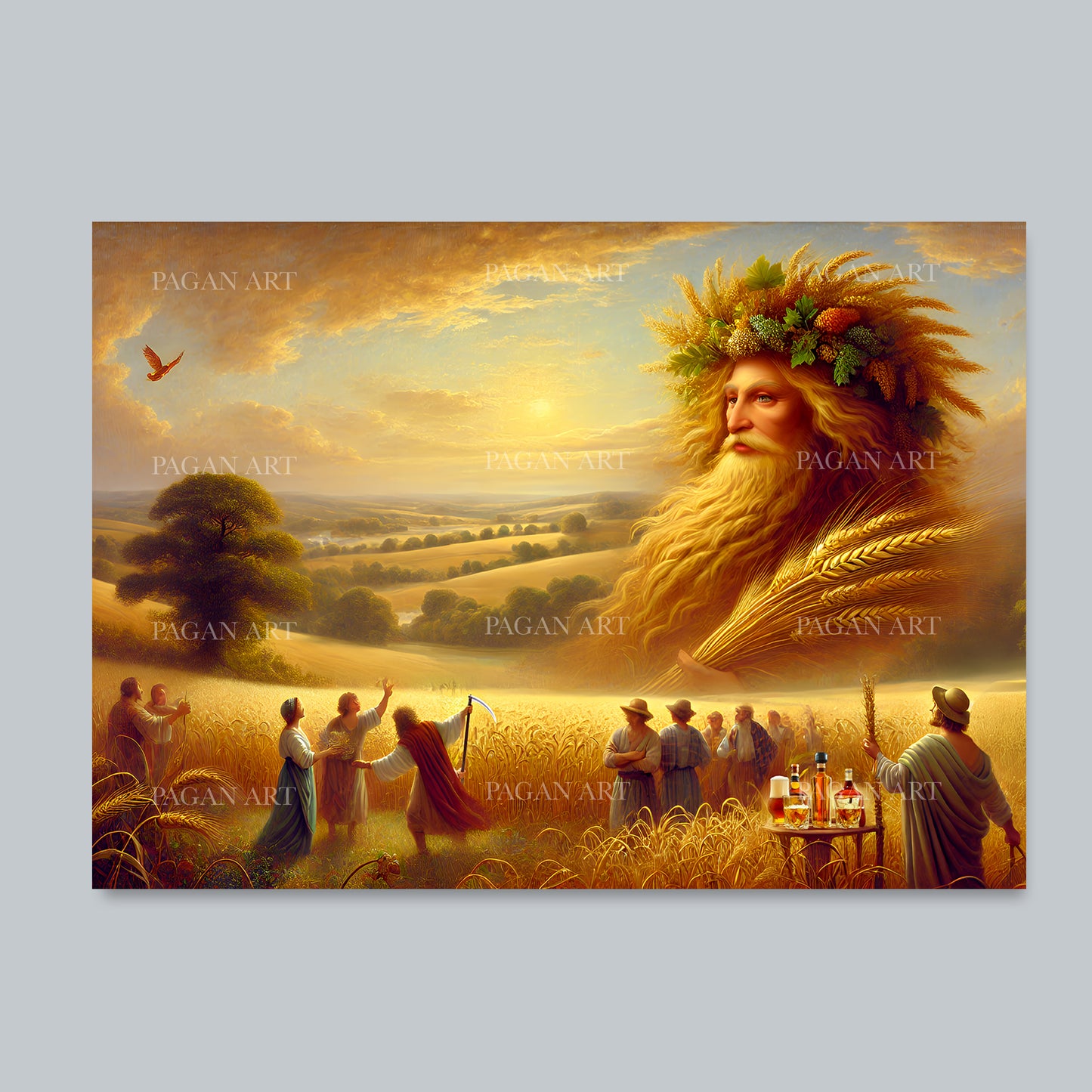 LAMMAS, John Barleycorn, First Harvest, Greetings Card, Altar Card