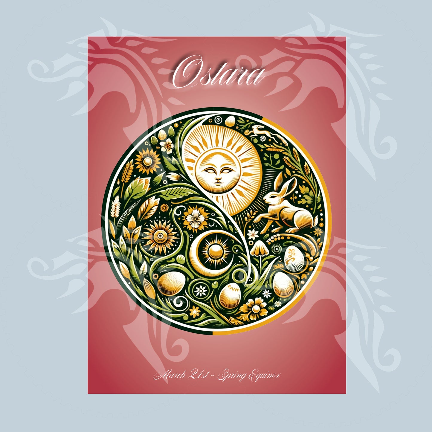 Altar Cards, Ostara, Litha, Mabon, Yule