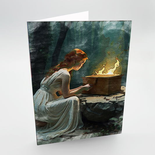 Pandora's Secret, blank greetings card