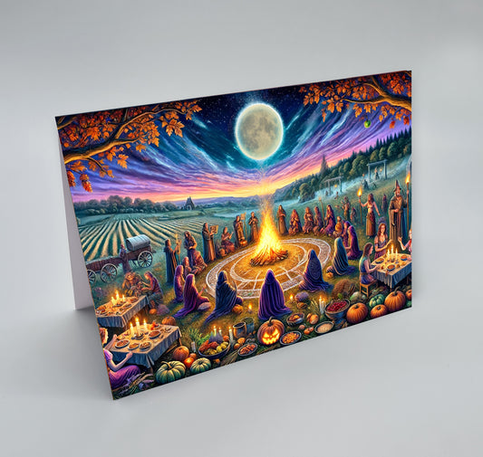 Samhain, Halloween, All Hallows Greetings Card