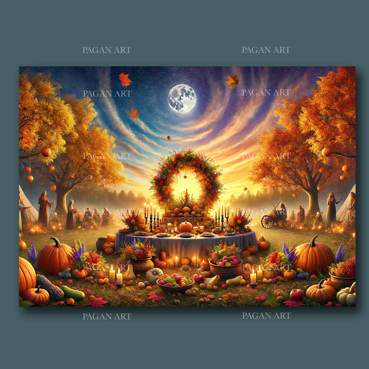 Mabon festival greetings card