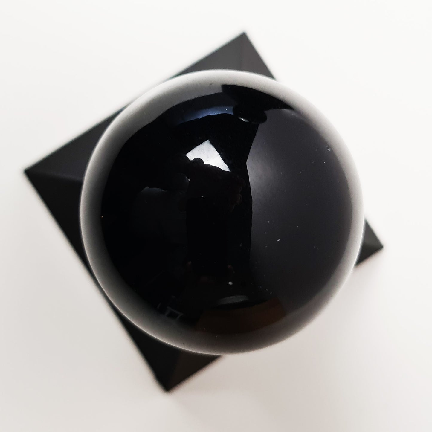 Mexican Black Obsidian 50mm Sphere with Stand