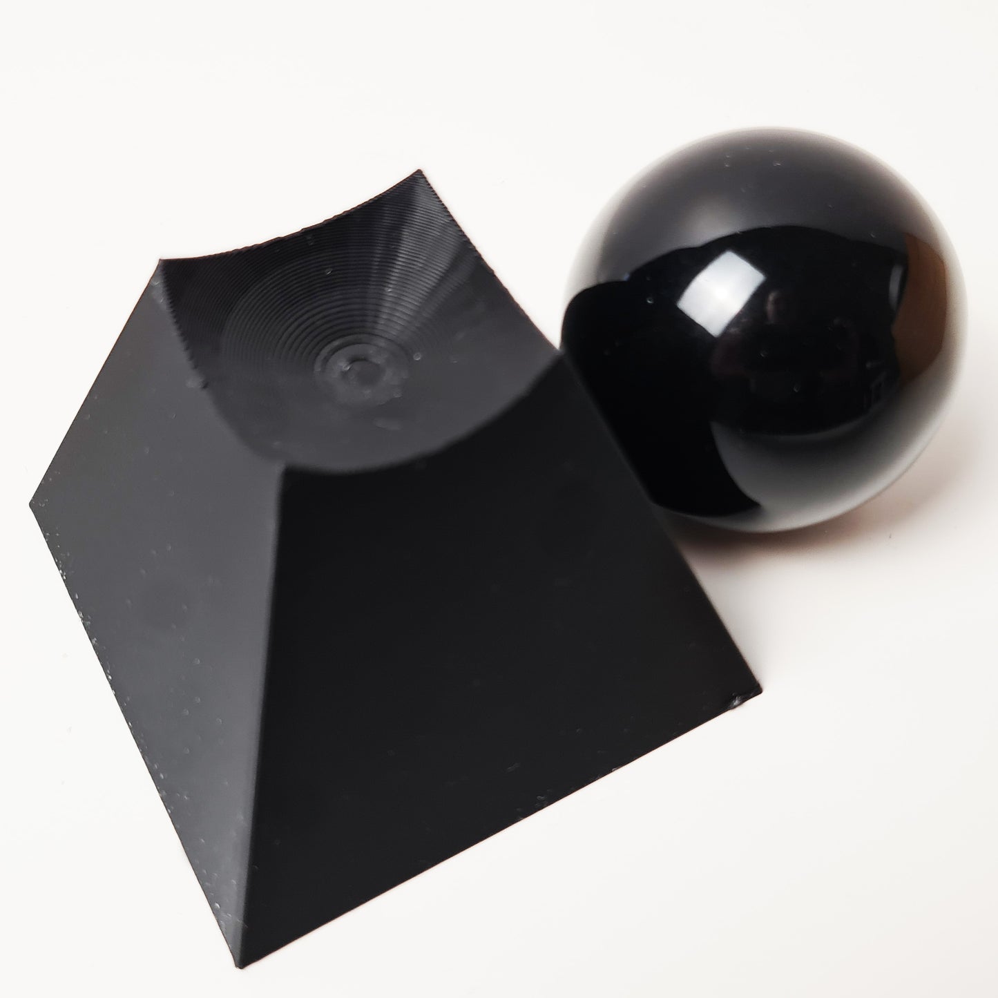 Mexican Black Obsidian 50mm Sphere with Stand