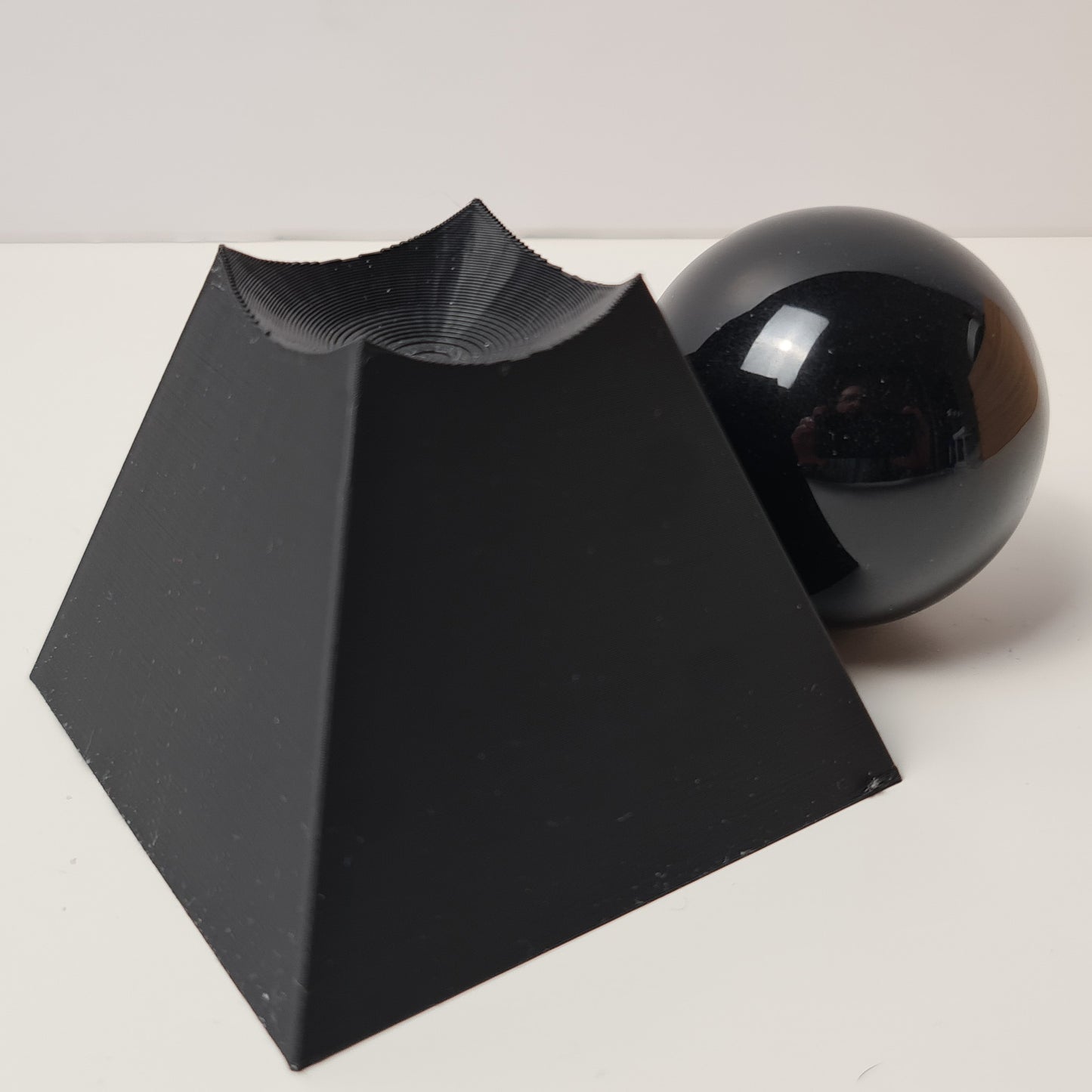 Mexican Black Obsidian 50mm Sphere with Stand