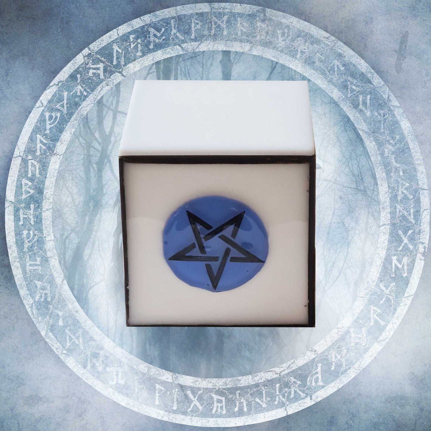 Pentagram altar box, witch, wiccan, spell, altar light