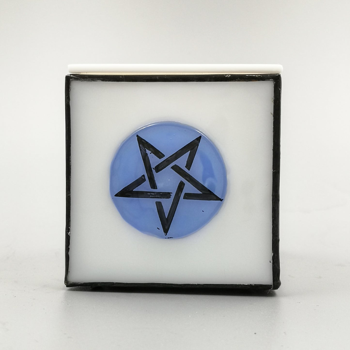 Pentagram altar box, witch, wiccan, spell, altar light