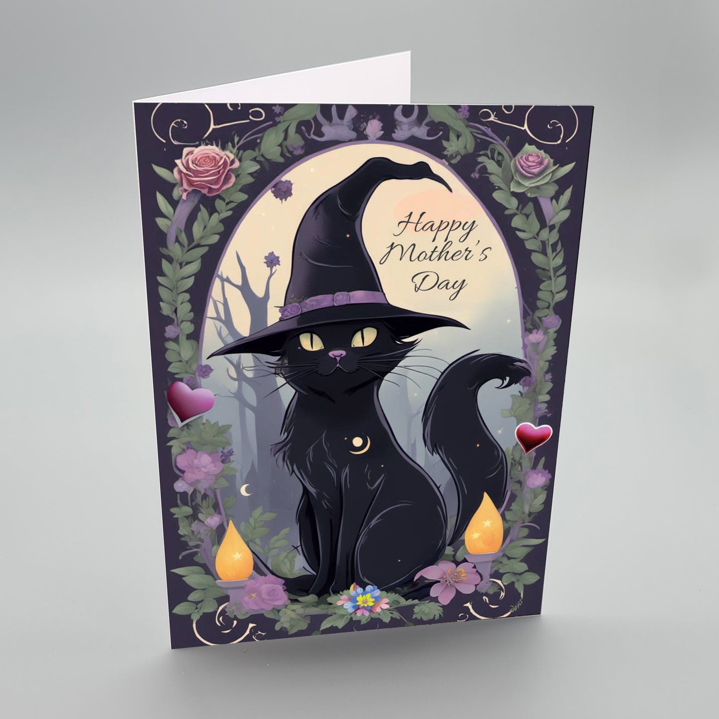 Mother's Day Witch Cat – Greetings Card