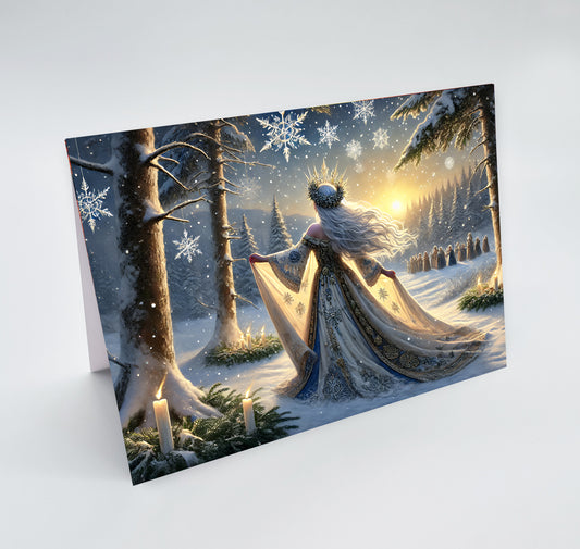 YULE, Winter Solstice, First Frost, Greetings Card, Altar Card