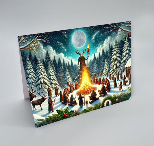 Yule – Winter Solstice – Blank Greetings Card