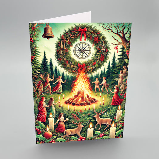 Yuletide Blank Greetings Card