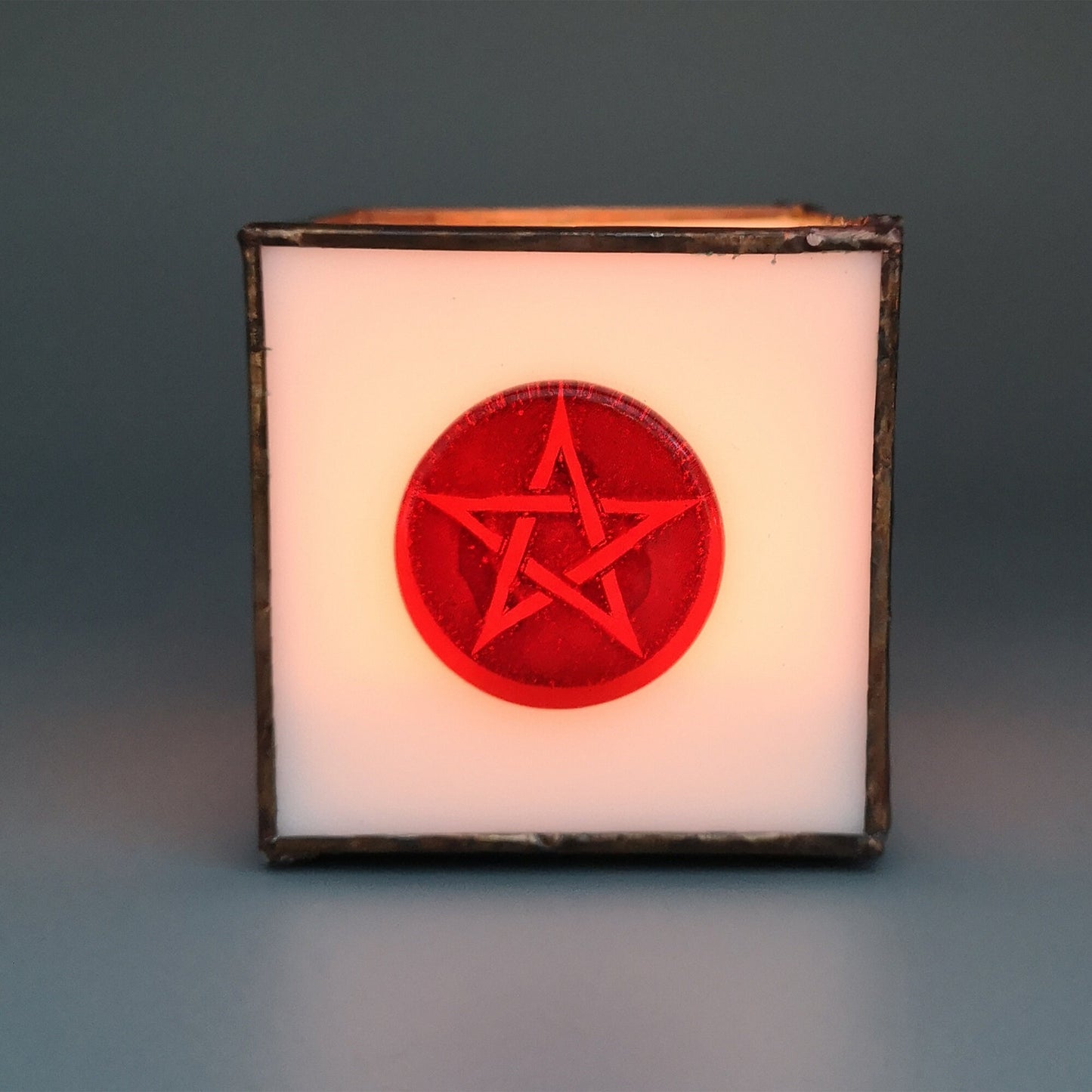 Pentagram altar light , Incense Box, Handmade in Wales, UK