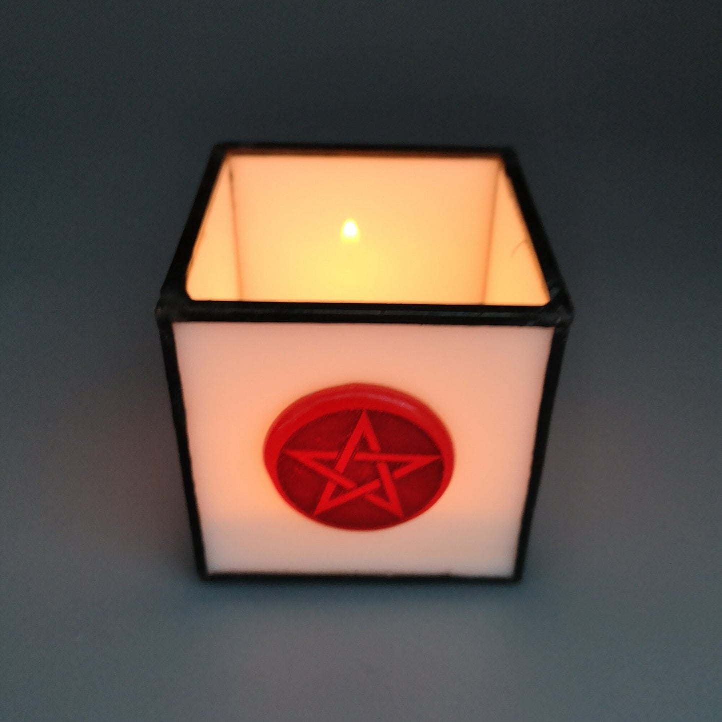 Pentagram altar light , Incense Box, Handmade in Wales, UK