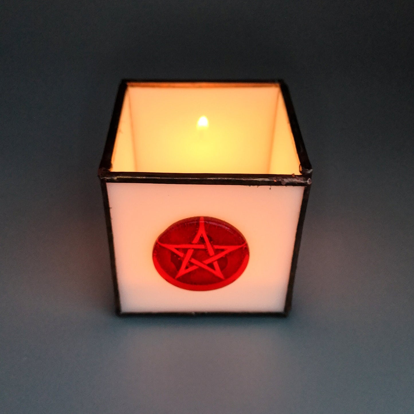 Pentagram altar light , Incense Box, Handmade in Wales, UK