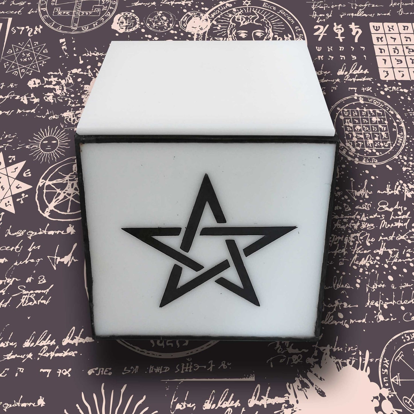 Pentagram incense altar box handmade in Wales