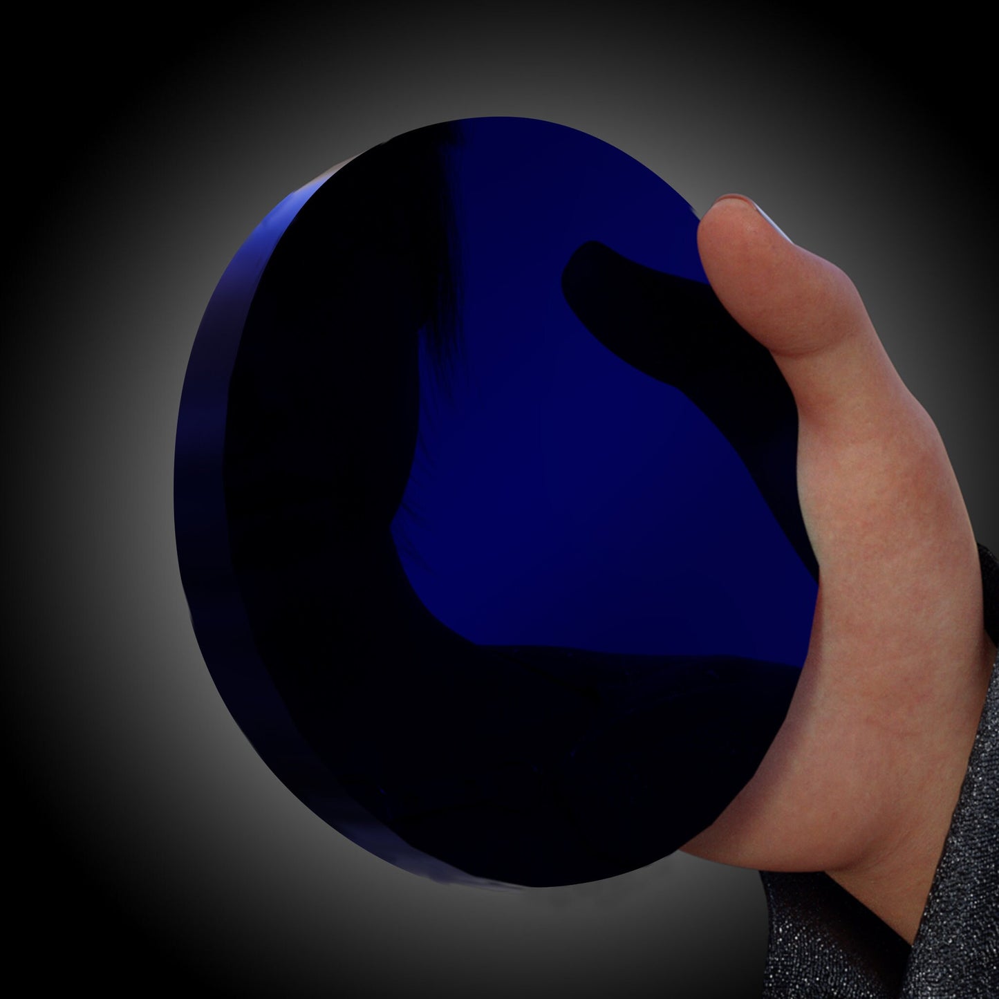 Black Obsidian/Glass Scrying Mirror 118mm + FREE Intro to Scrying